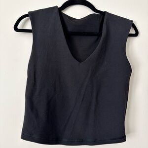 Athleta V Neck Cropped Workout Top